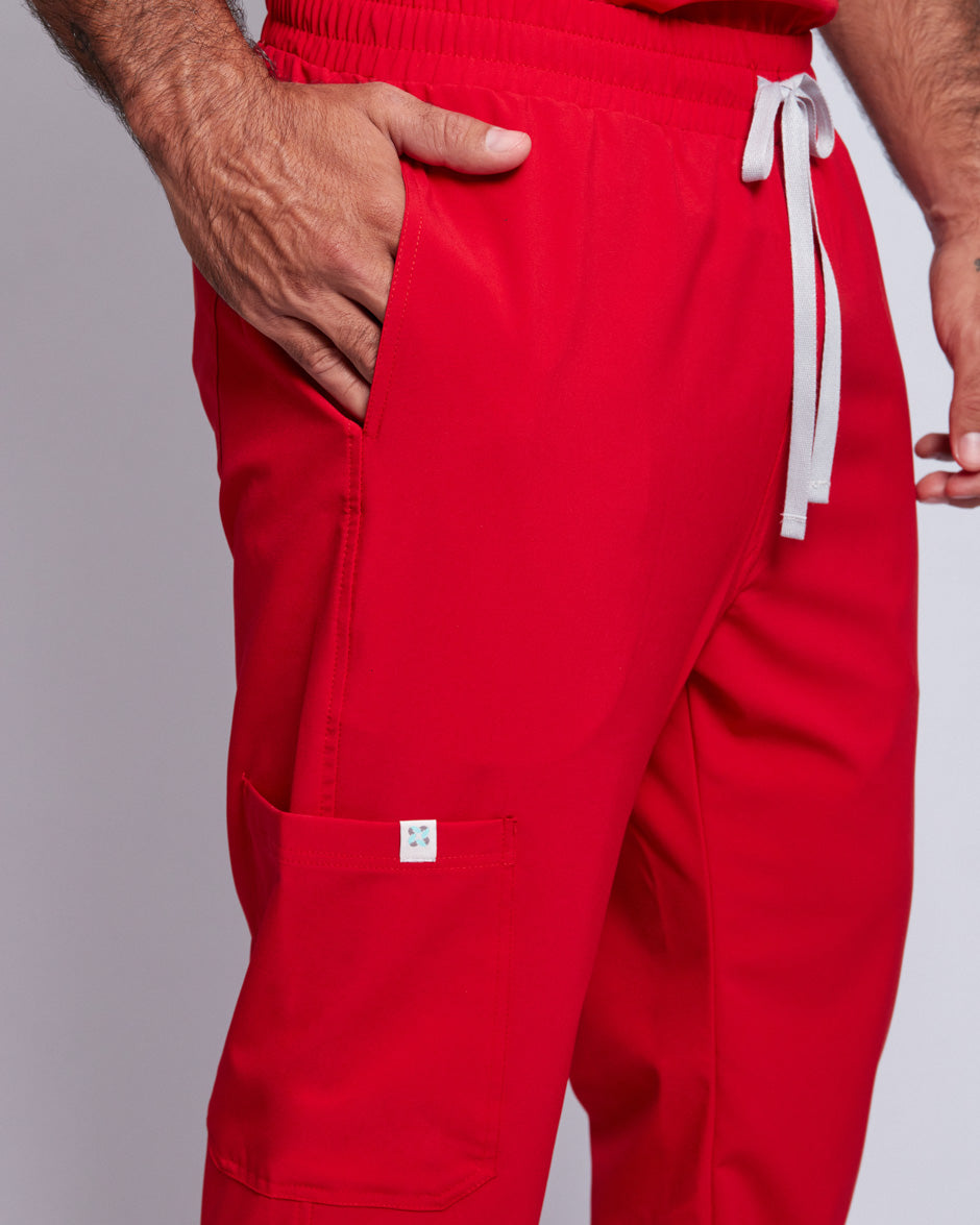 pantalon medico uniforme antifluidos pluton rojo comodo