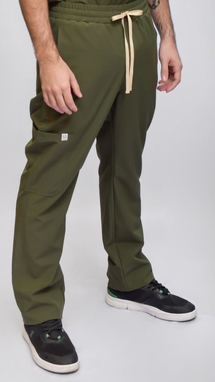 pantalon medico uniforme antifluidos pluton verde militar para hombre