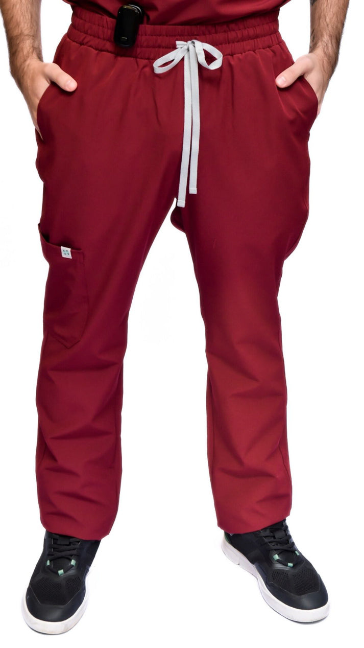 pantalon medico uniforme antifluidos pluton vinotinto para hombre