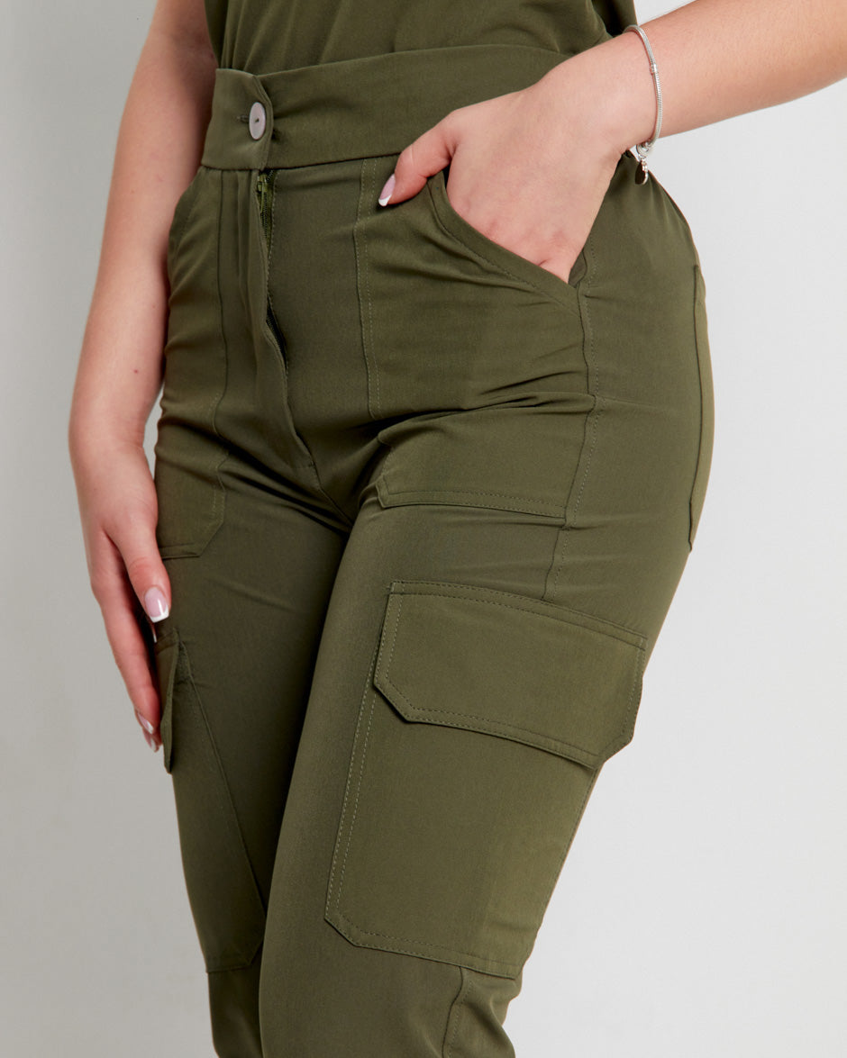 pantalon medico uniforme antifluidos polux verde militar comodo