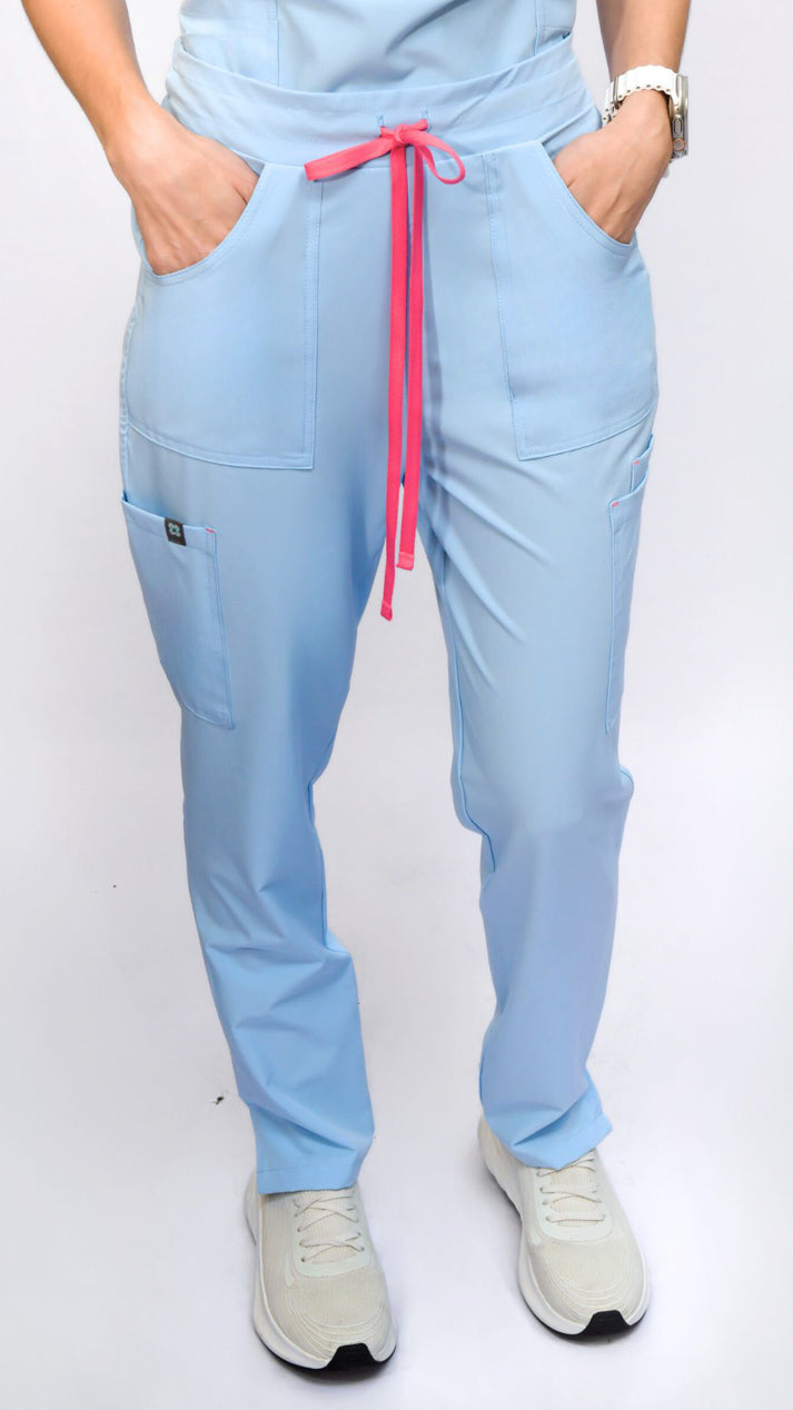 pantalon scrub quirurjico galaxy baby blue para mujer