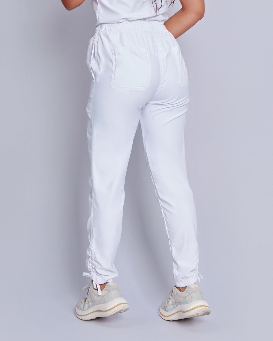 pantalon scrub quirurjico tauro blanco para mujer