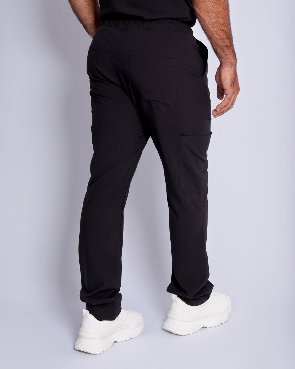 pantalon uniforme antifluidos leo negro para hombre